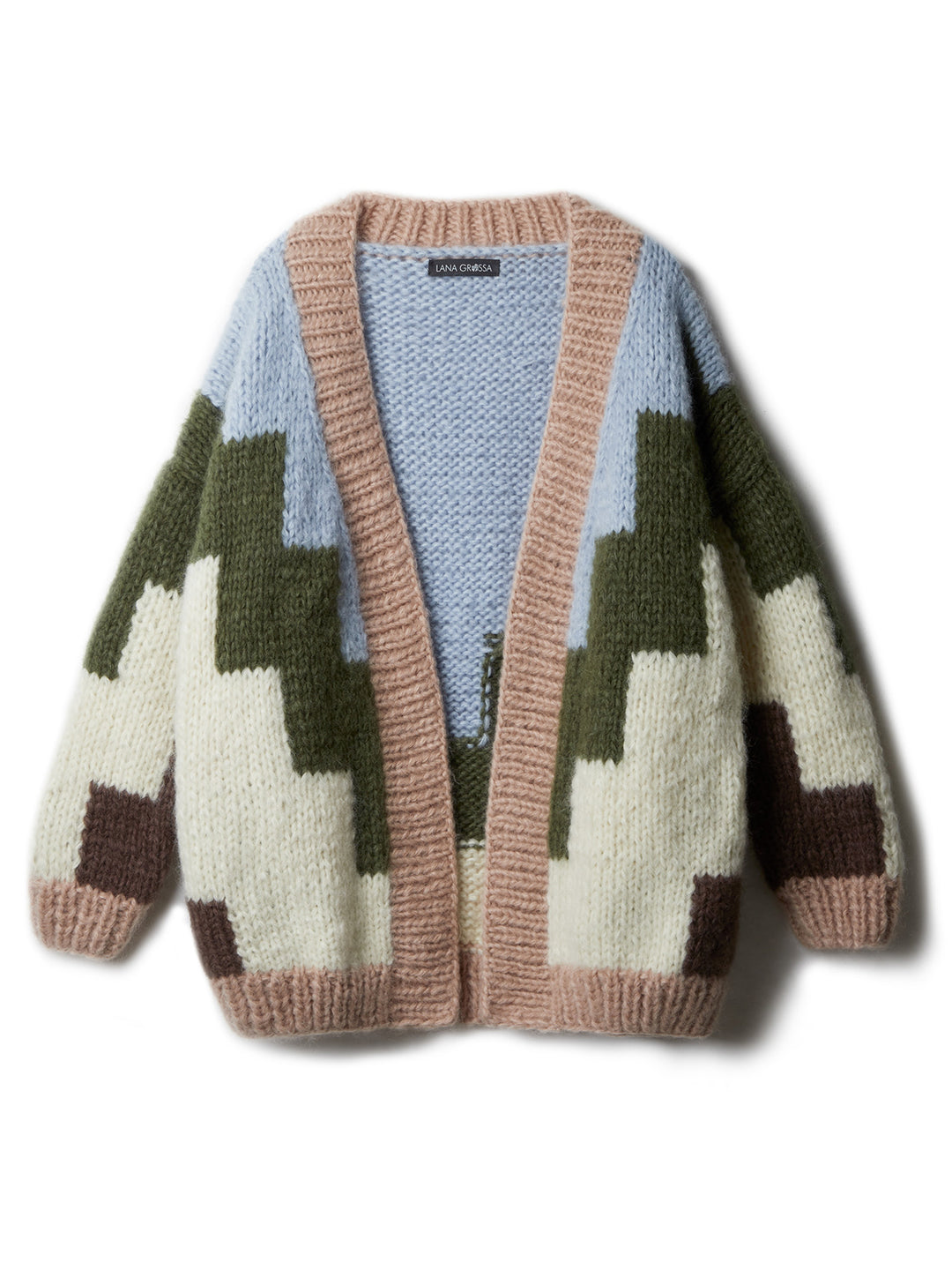 Breipakket Mohair Di Gio vest in geometrisch design