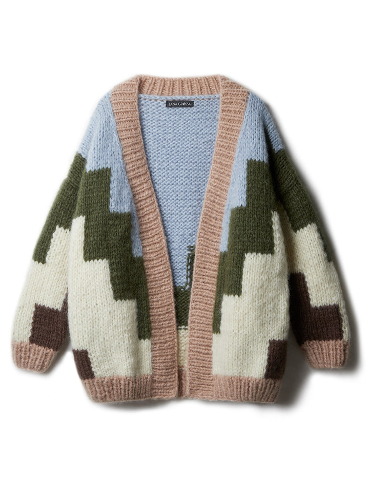 Breipakket Mohair Di Gio vest in geometrisch design