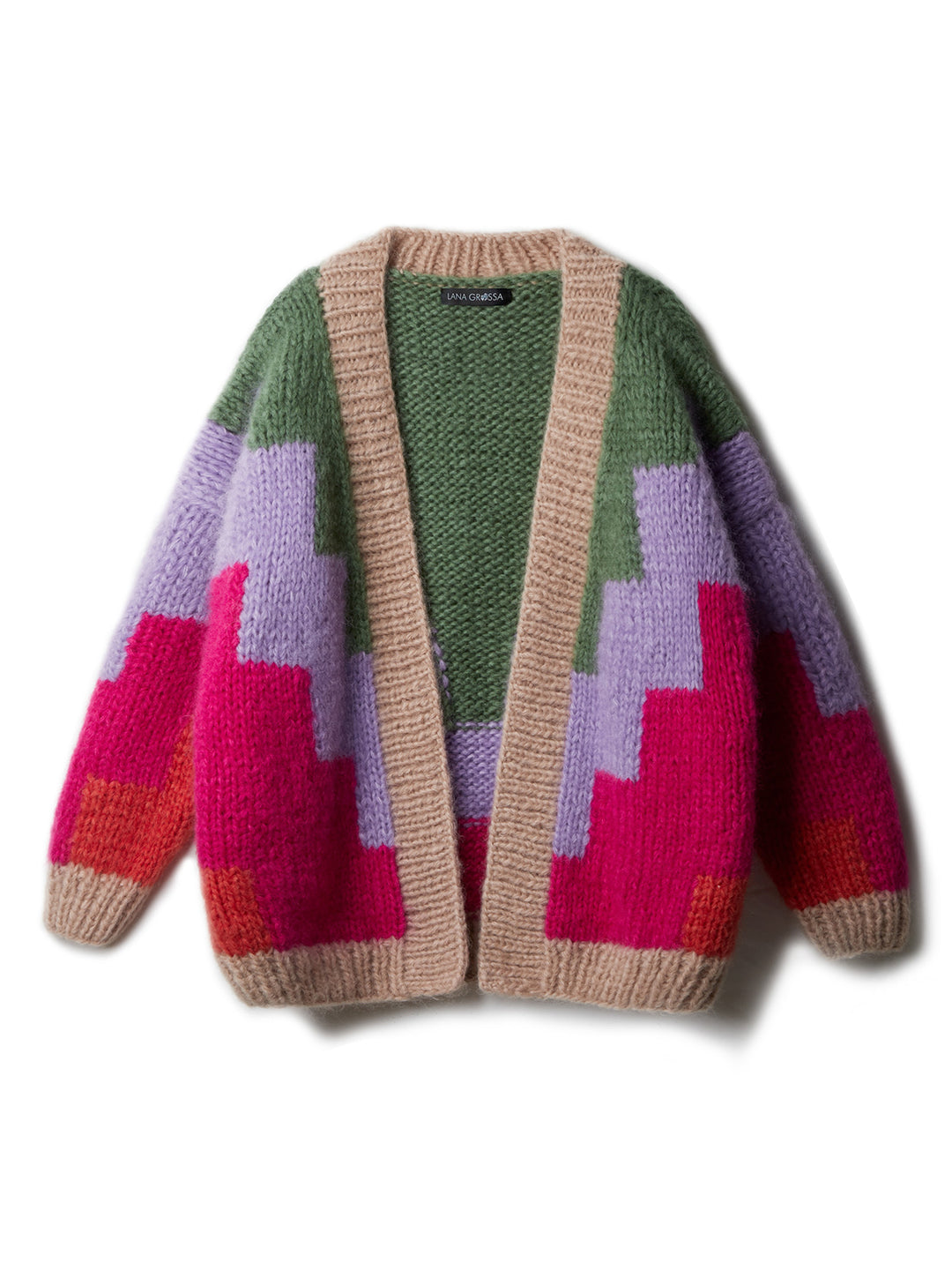 Breipakket Mohair Di Gio vest in geometrisch design