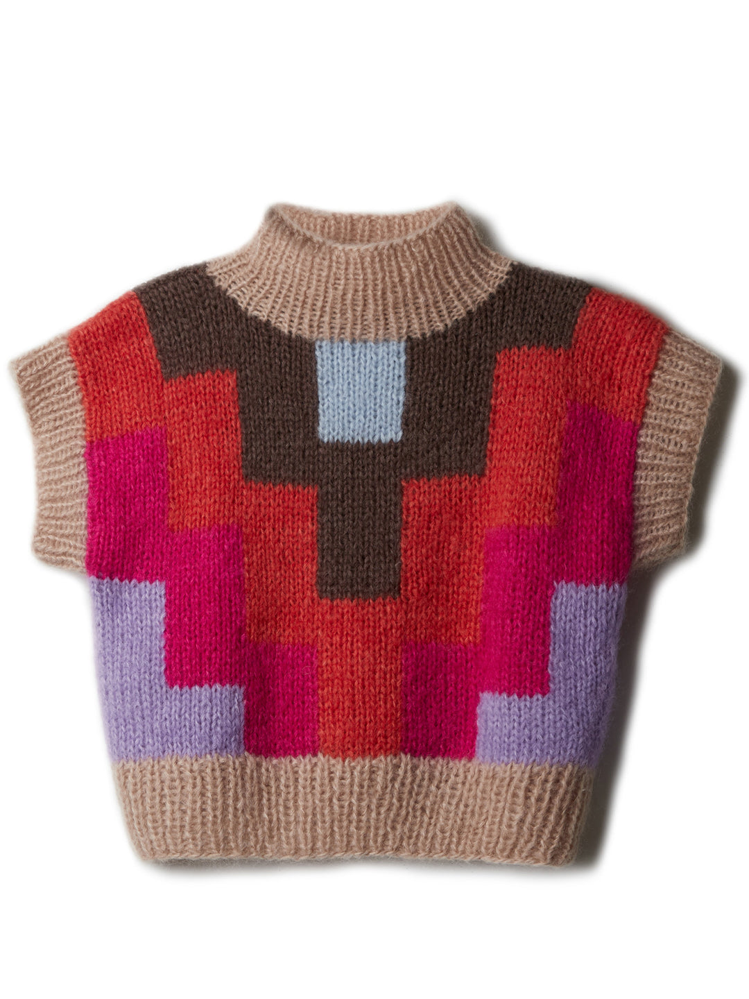 Breipakket Mohair Di Gio spencer in geometrisch design