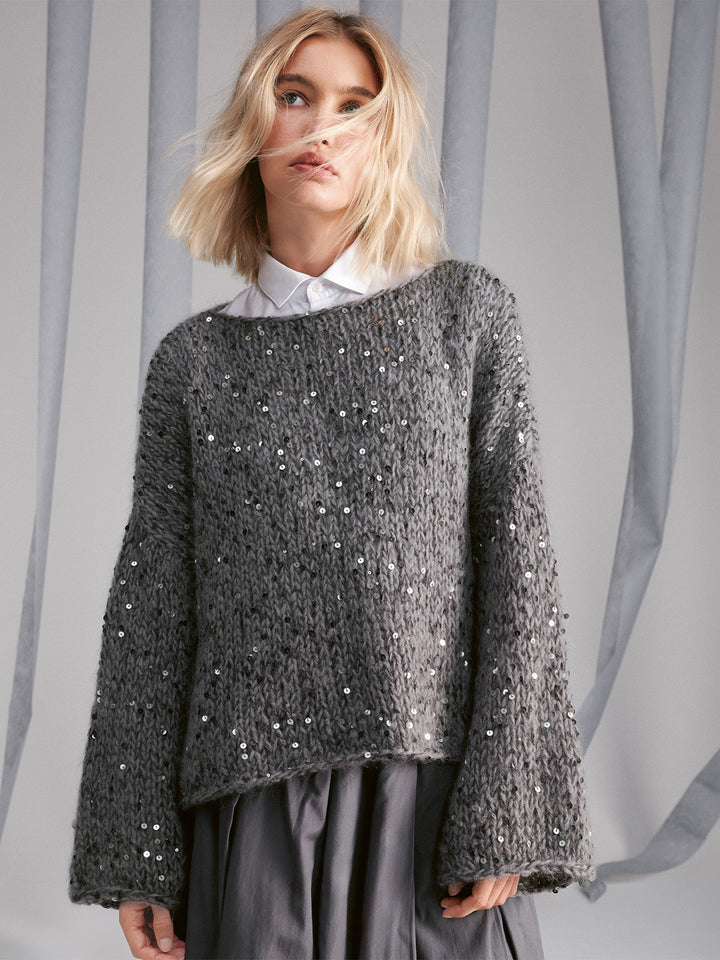 Breipakket Mohair Di Gio Cosmo trui met trompetmouwen