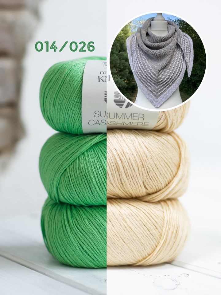 Breipakket Lizas Tuch Pearly Lines - Summer Cashmere