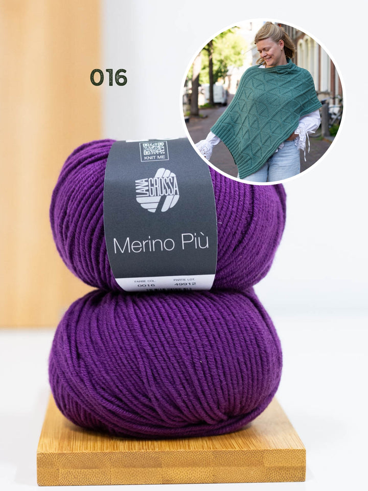 Breipakket Più Poncho - Knotten Design
