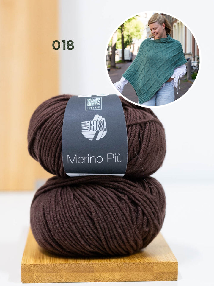 Breipakket Più Poncho - Knotten Design