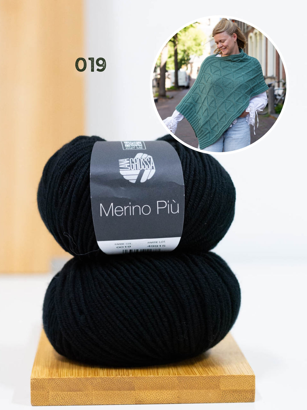 Breipakket Più Poncho - Knotten Design