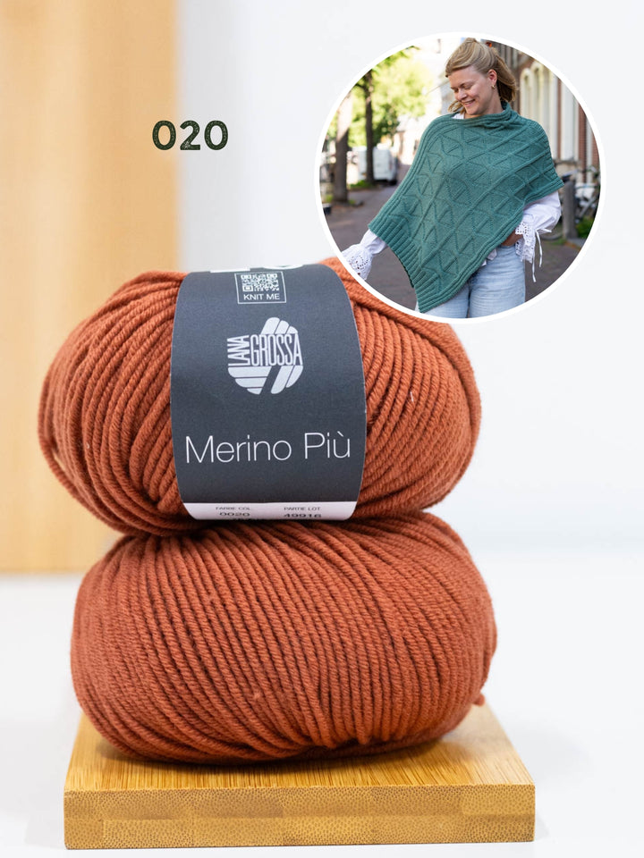 Breipakket Più Poncho - Knotten Design