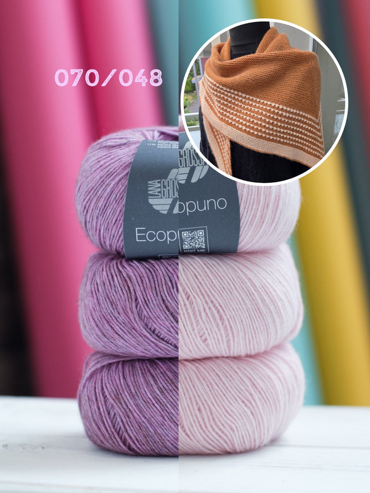 Breipakket Lizas Tuch Pearly Lines - Ecopuno
