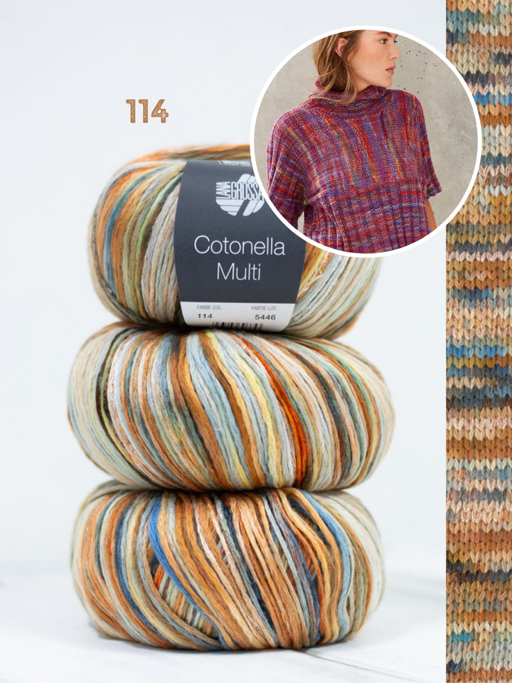 Breipakket Cotonella Multi trui met korte mouwen