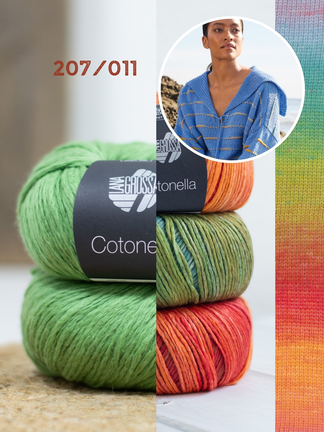 Breipakket Cotonella trui met streepjes