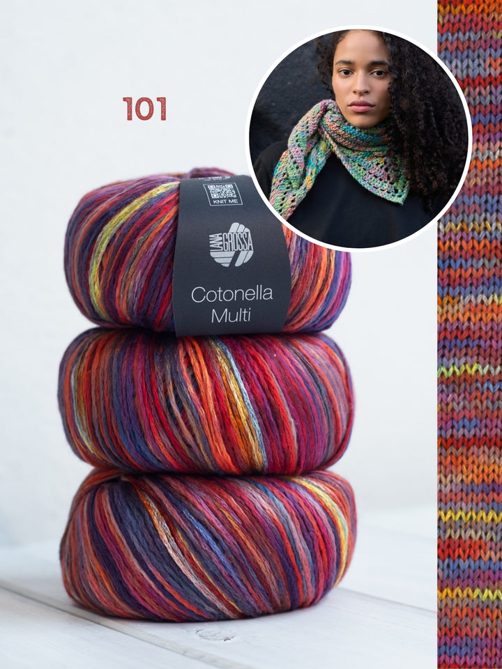 Haakpakket Cotonella Multi kleine driehoeksjaal