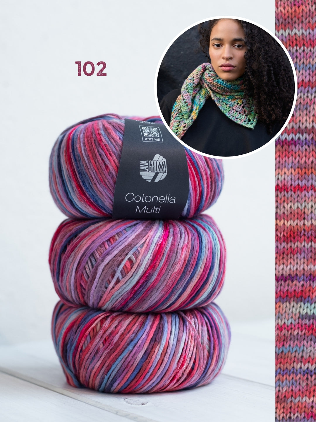 Haakpakket Cotonella Multi kleine driehoeksjaal