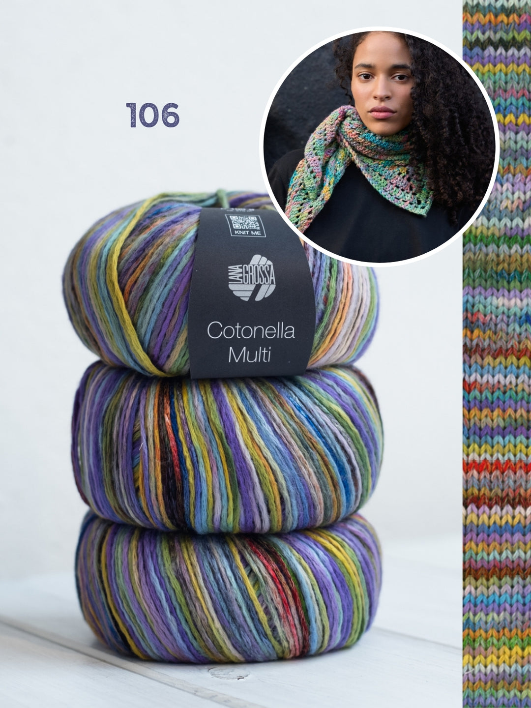 Haakpakket Cotonella Multi kleine driehoeksjaal