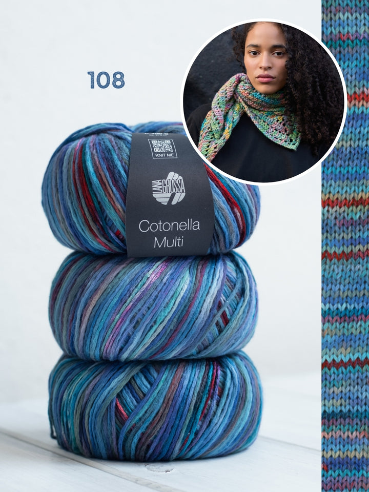 Haakpakket Cotonella Multi kleine driehoeksjaal