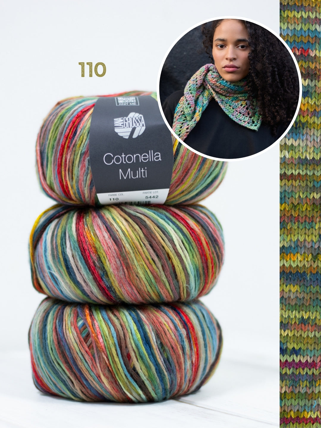 Haakpakket Cotonella Multi kleine driehoeksjaal