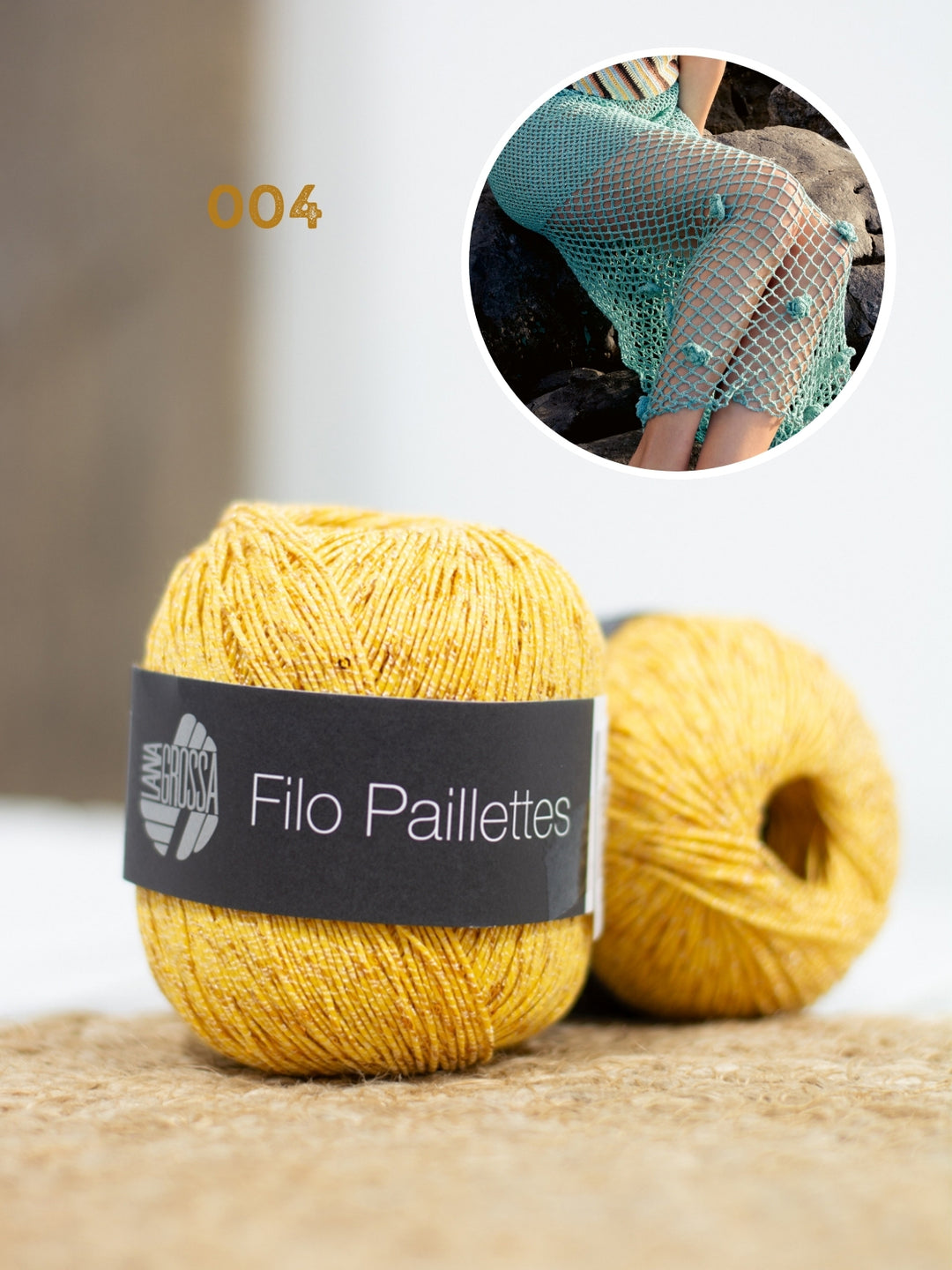 Haakpakket Filo Paillettes rok met bloemen