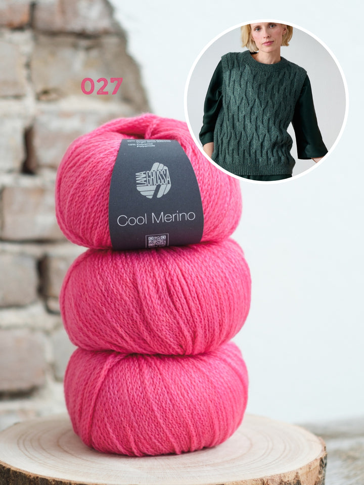 Breipakket Cool Merino spencer met textuur