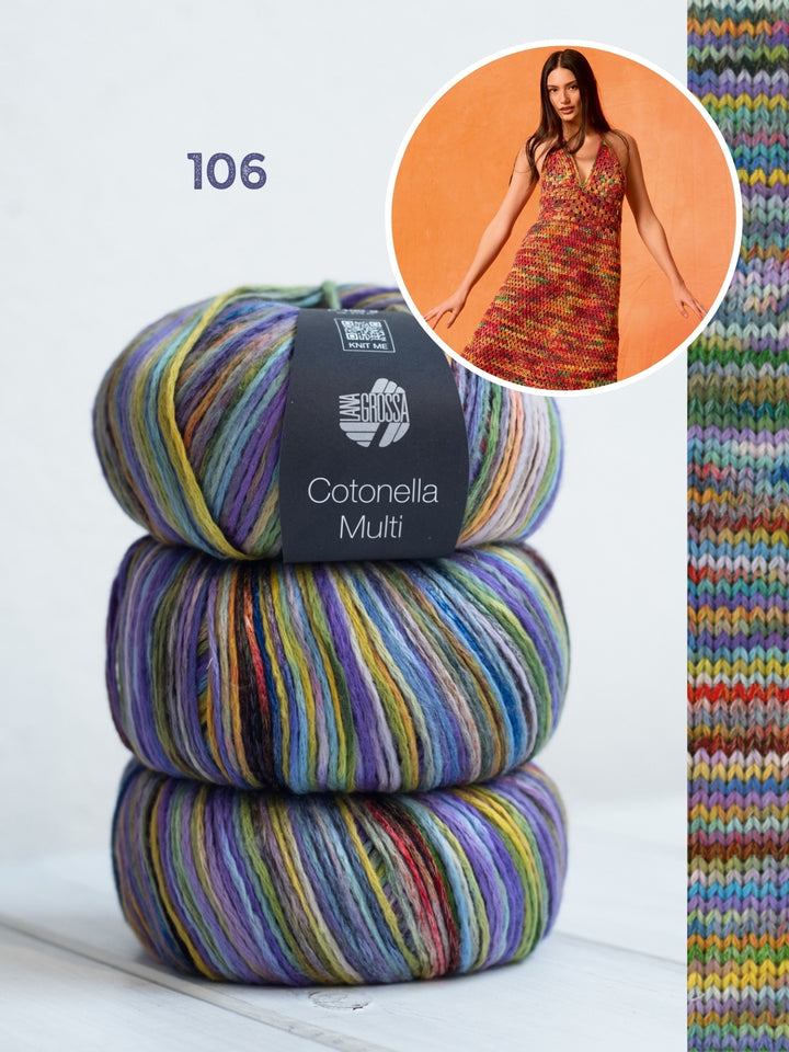 Haakpakket Cotonella Multi halter jurk