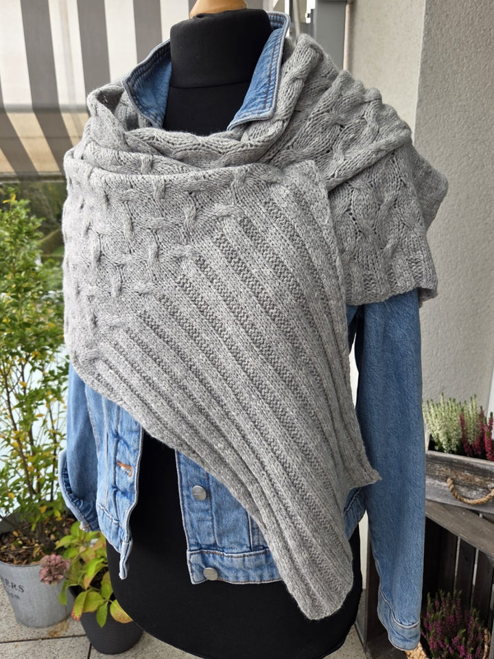 Breipakket Lizas Tuch Braid Lines - Cool Merino