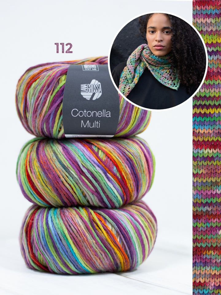 Haakpakket Cotonella Multi kleine driehoeksjaal