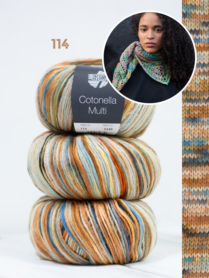 Haakpakket Cotonella Multi kleine driehoeksjaal