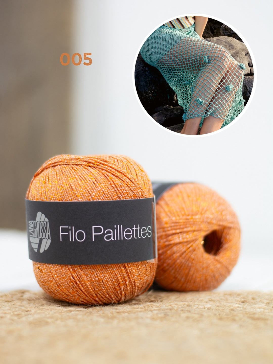 Haakpakket Filo Paillettes rok met bloemen