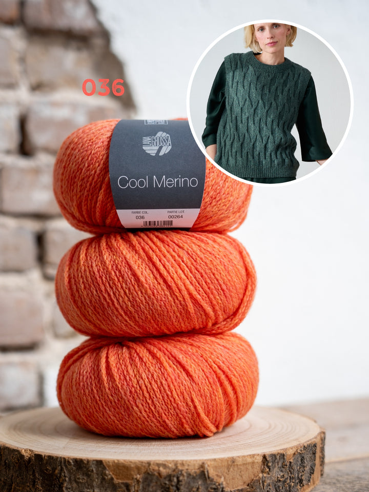 Breipakket Cool Merino spencer met textuur