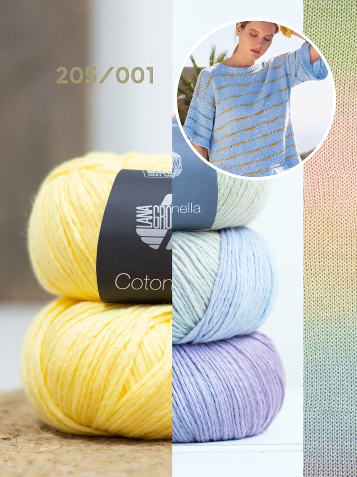 Breipakket Cotonella shirt met streepjes
