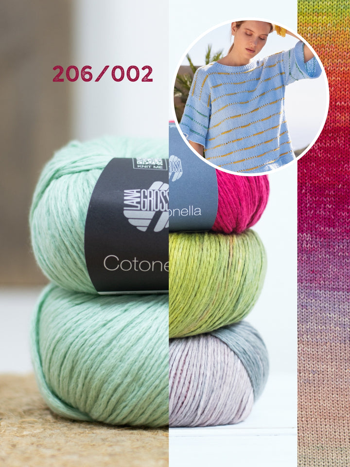 Breipakket Cotonella shirt met streepjes