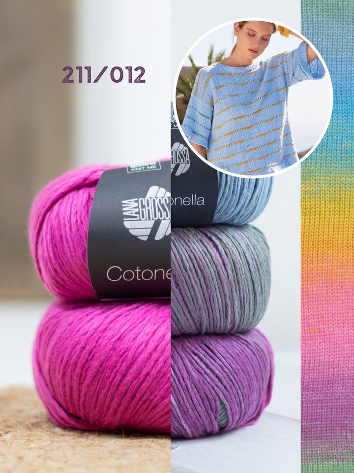 Breipakket Cotonella shirt met streepjes