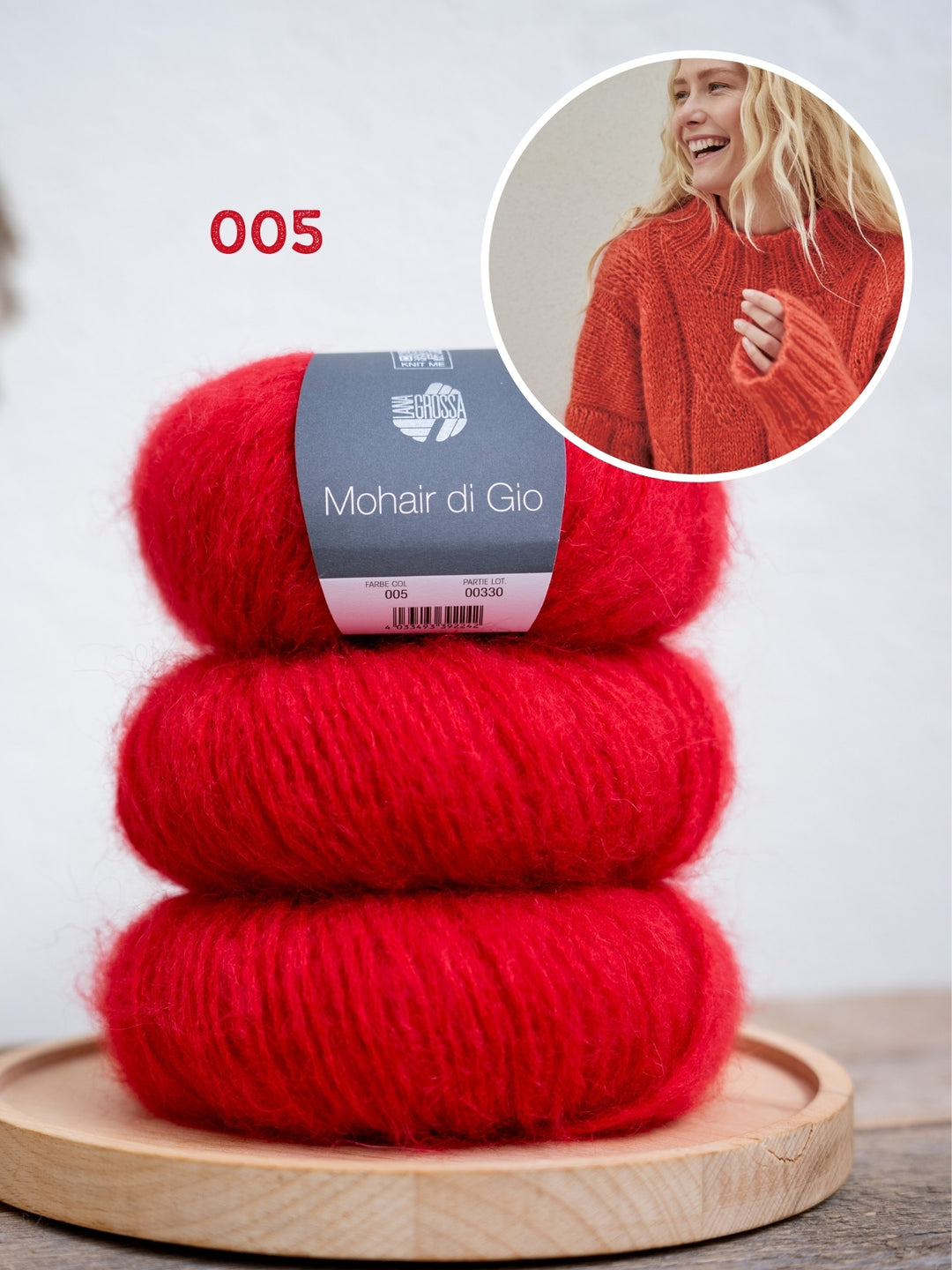 Breipakket Mohair Di Gio oversized trui met kabels - top-down