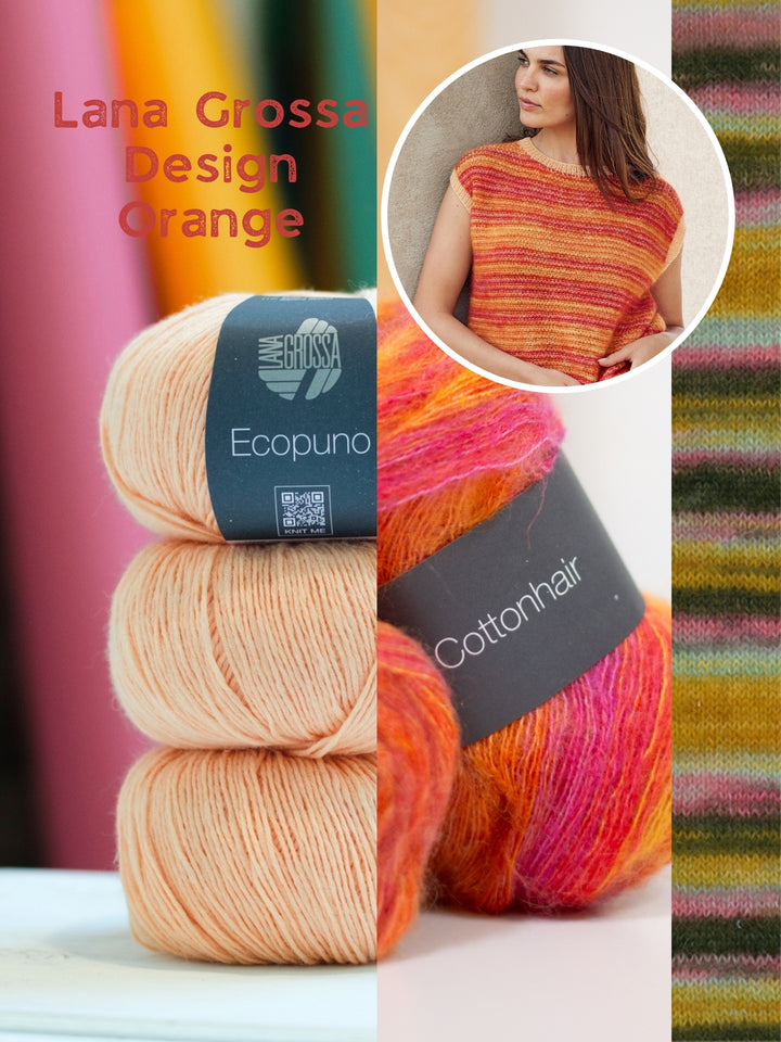 Breipakket Ecopuno Cottonhair top met slipsteekpatroon