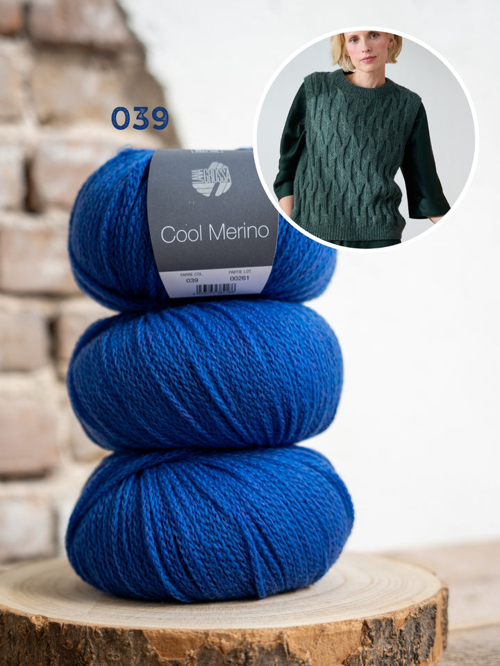 Breipakket Cool Merino spencer met textuur