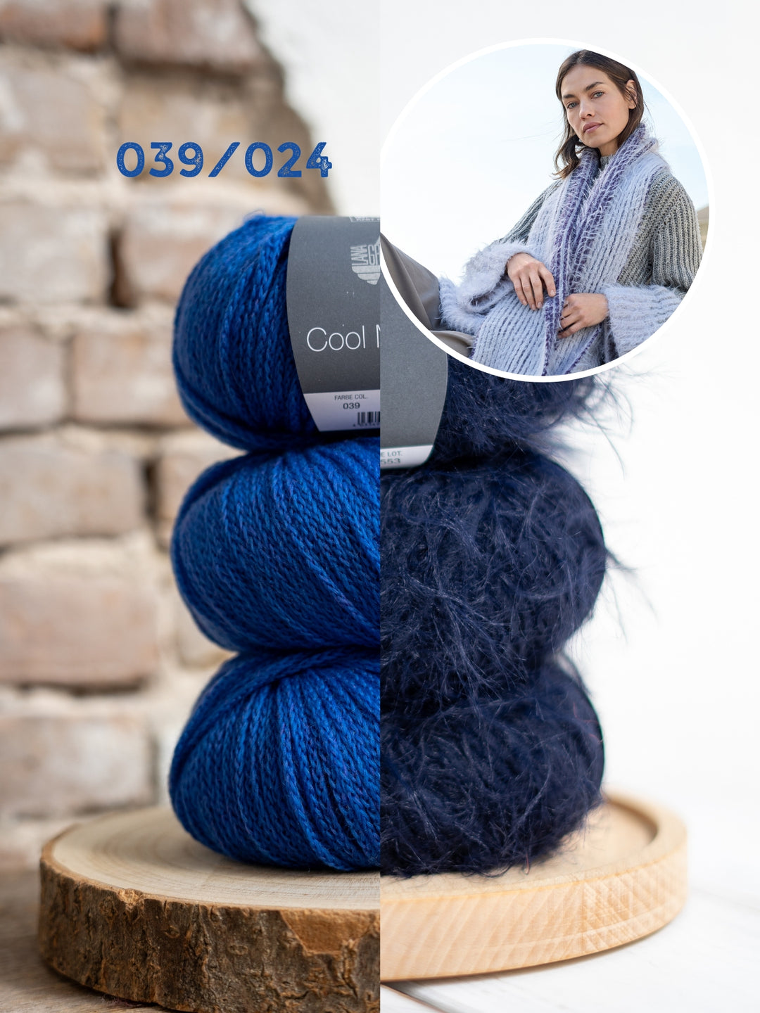 Breipakket Basta Cool Merino sjaal in patentsteek
