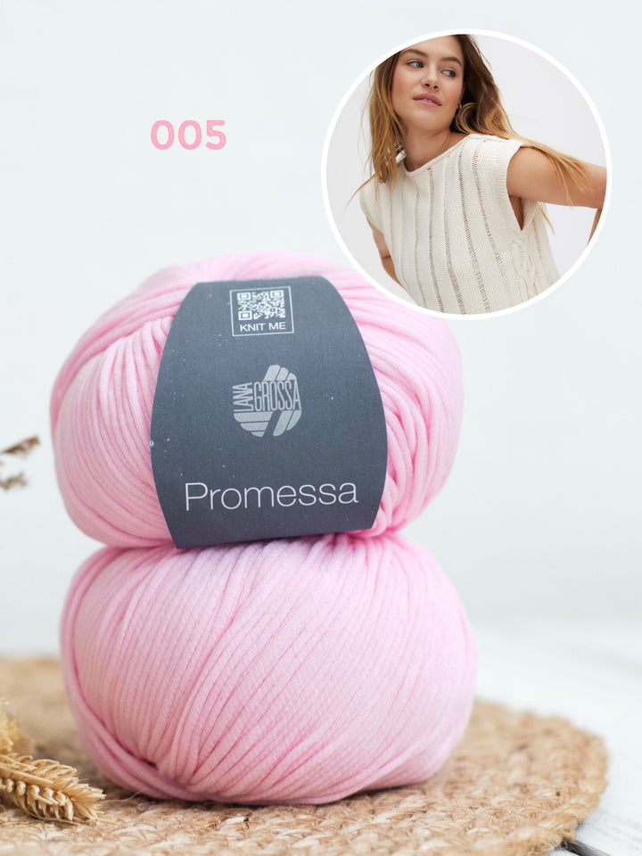Breipakket Promessa top met gevallen steken