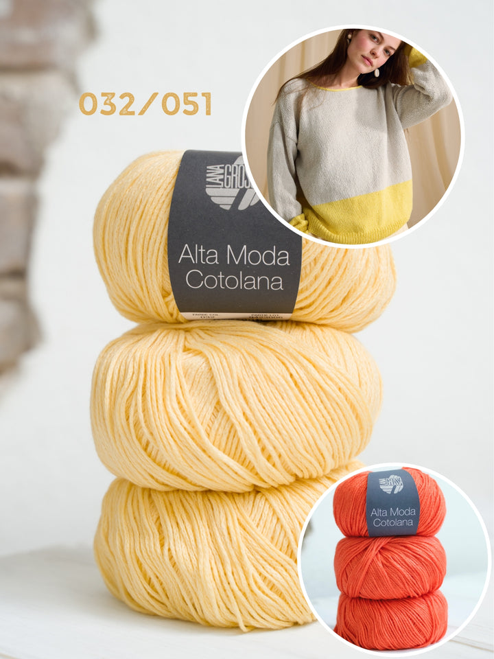 Breipakket Alta Moda Cotolana colorblock trui
