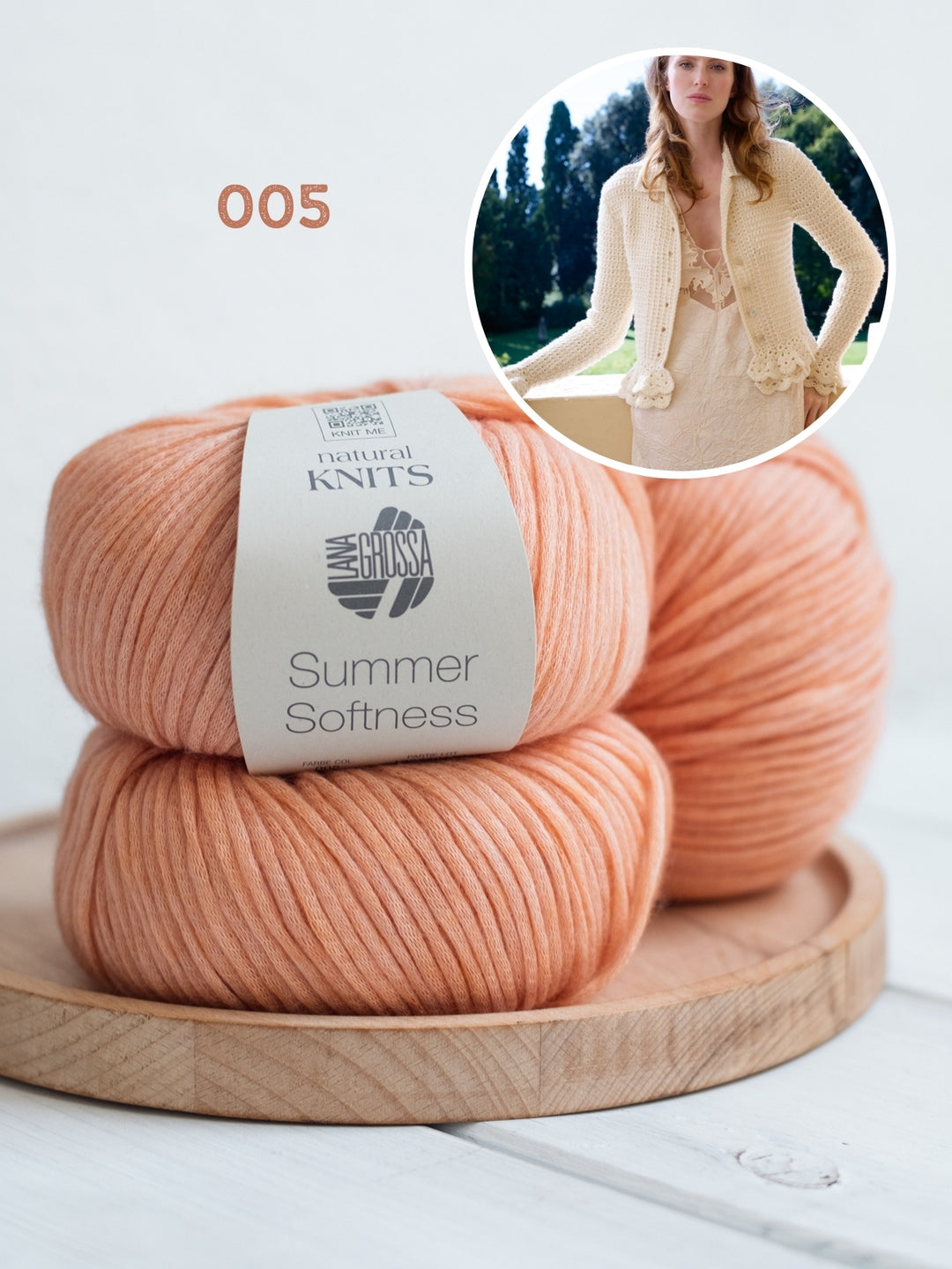 Breipakket Summer Softness vest met gehaakte ruches