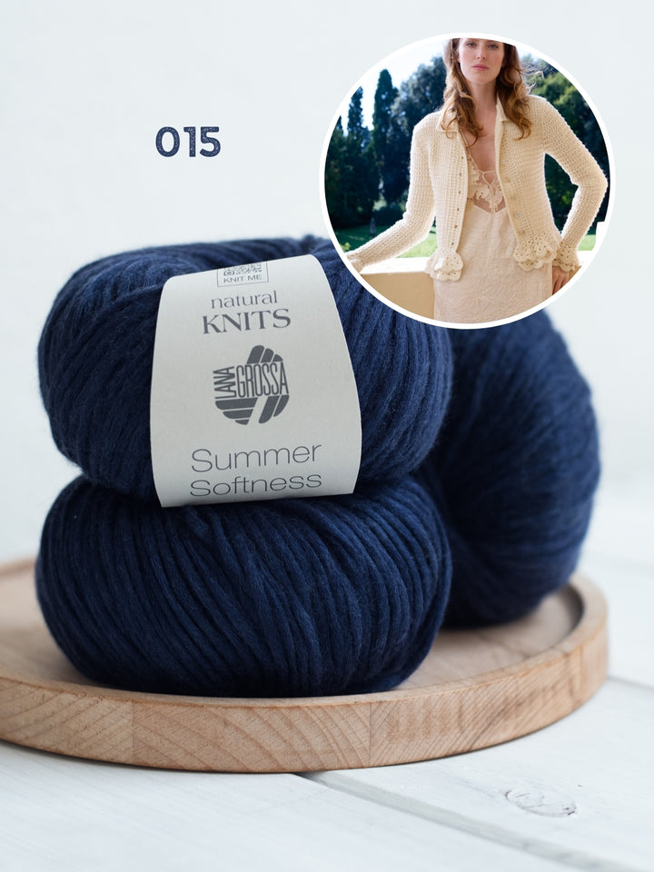 Breipakket Summer Softness vest met gehaakte ruches