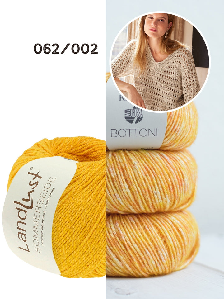 Breipakket Landlust Sommerseide Bottoni ajour trui