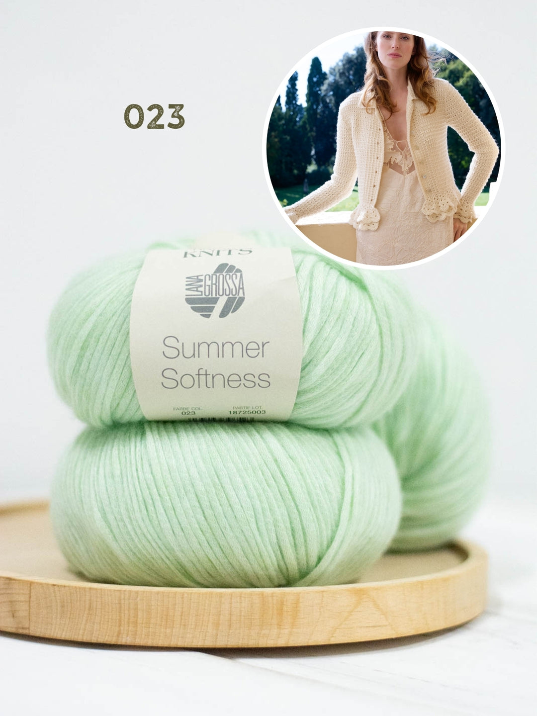 Breipakket Summer Softness vest met gehaakte ruches