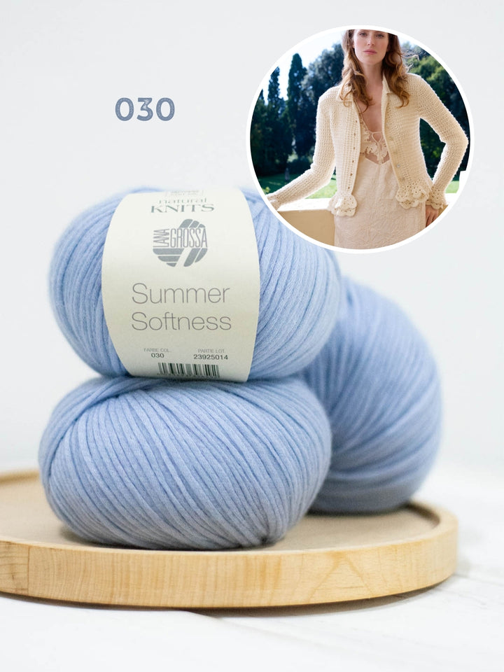 Breipakket Summer Softness vest met gehaakte ruches