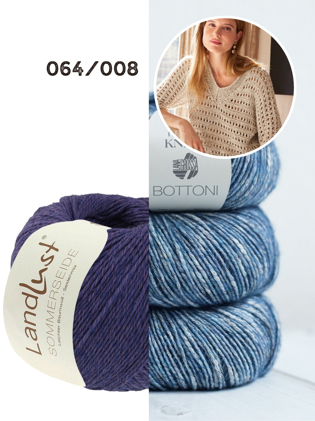 Breipakket Landlust Sommerseide Bottoni ajour trui