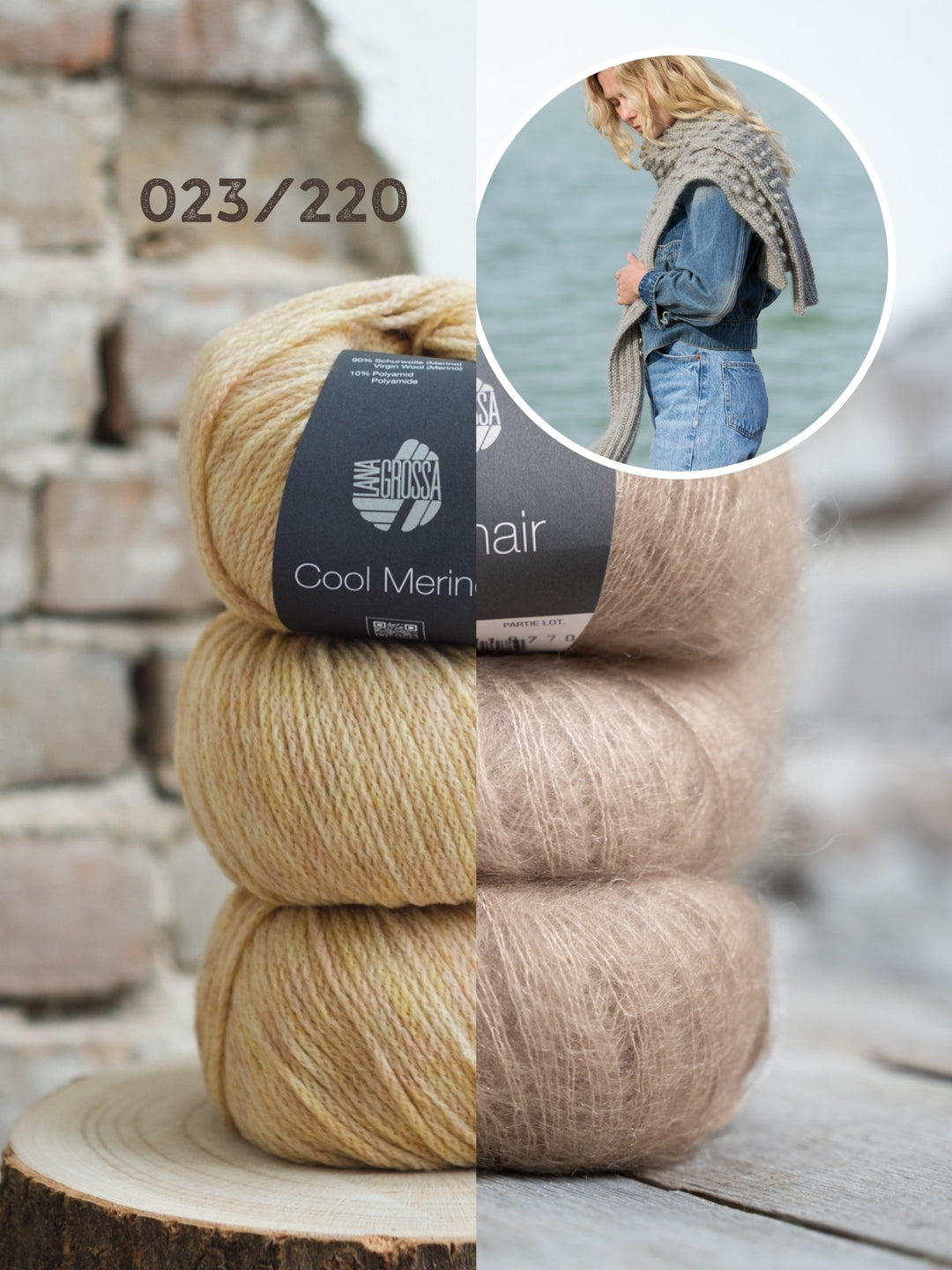 Breipakket Cool Merino Silkhair kraagsjaal