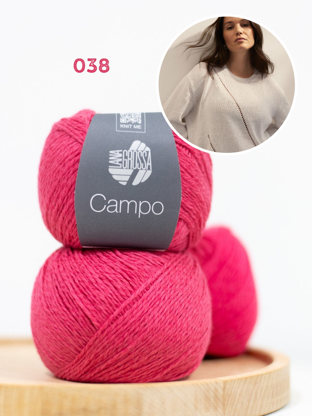 Breipakket Campo pullover met ajourstrepen