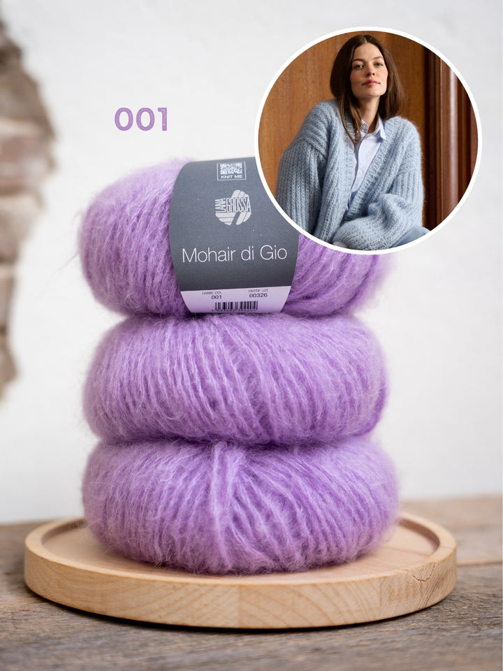 Breipakket Mohair Di Gio vest in patentsteek