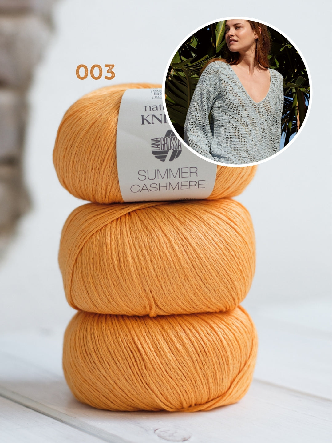 Haakpakket Summer Cashmere trui in zebrapatroon