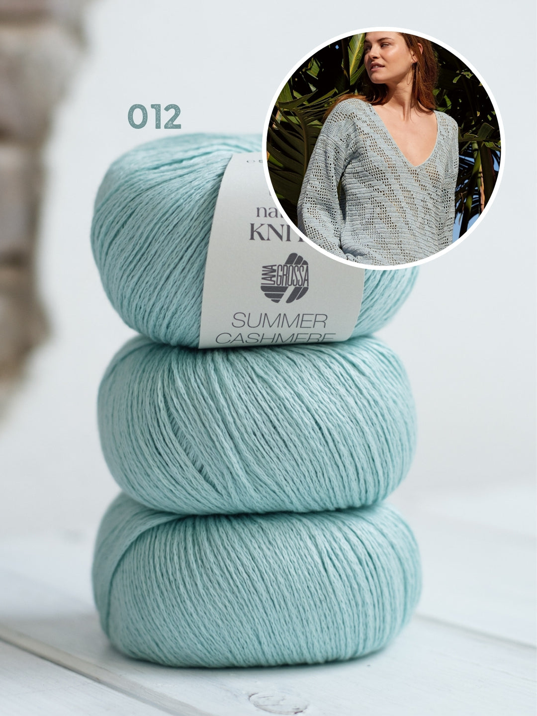 Haakpakket Summer Cashmere trui in zebrapatroon