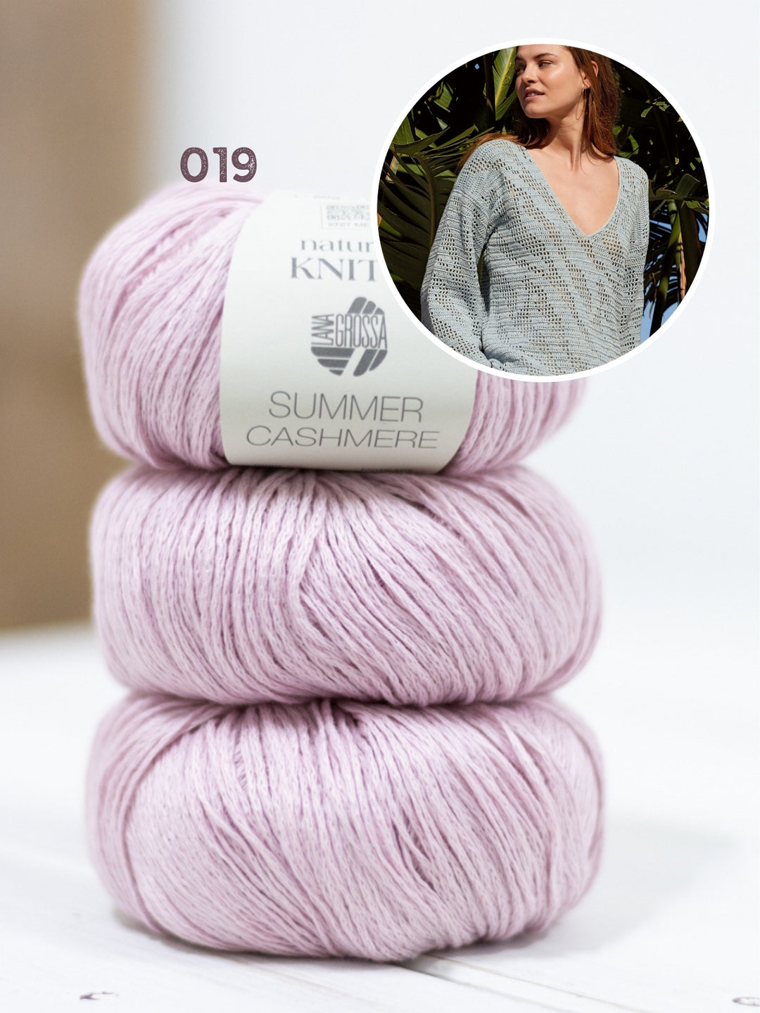 Haakpakket Summer Cashmere trui in zebrapatroon