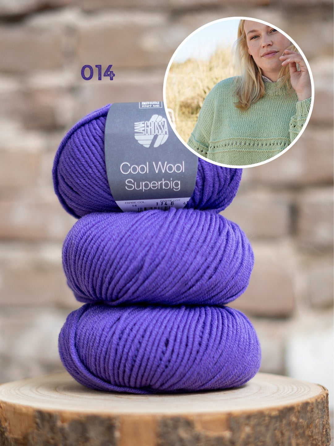 Breipakket Cool Wool Superbig trui met textuurstrepen