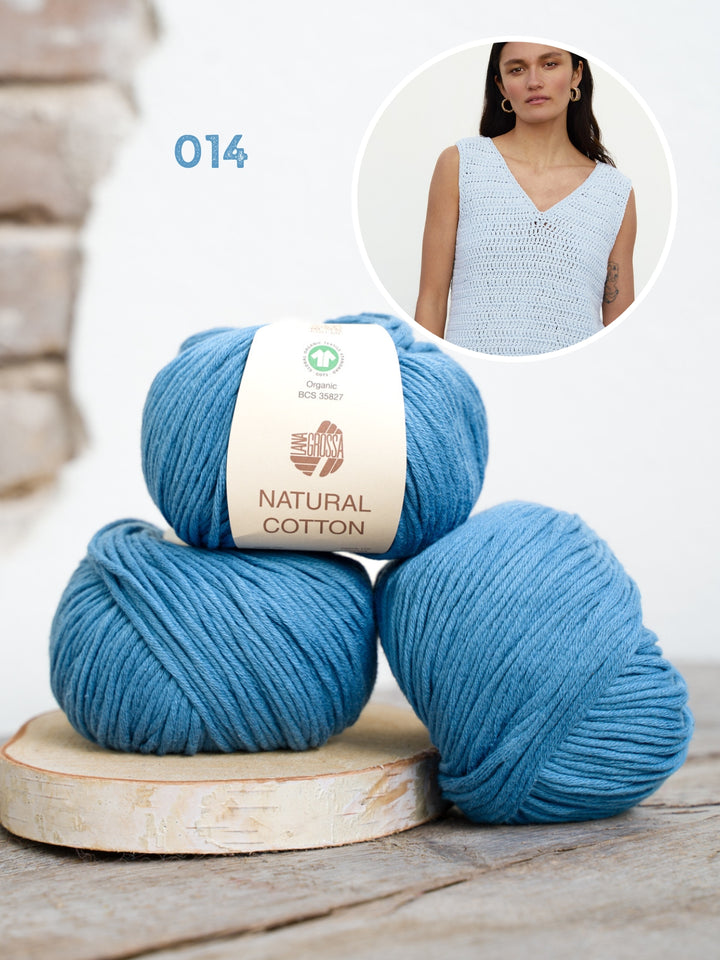 Haakpakket Natural Cotton topje in stokjes