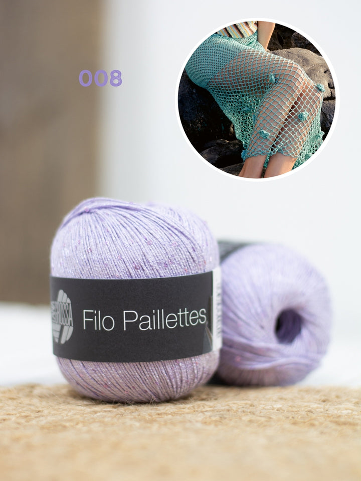 Haakpakket Filo Paillettes rok met bloemen